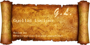 Gyollai Luciusz névjegykártya